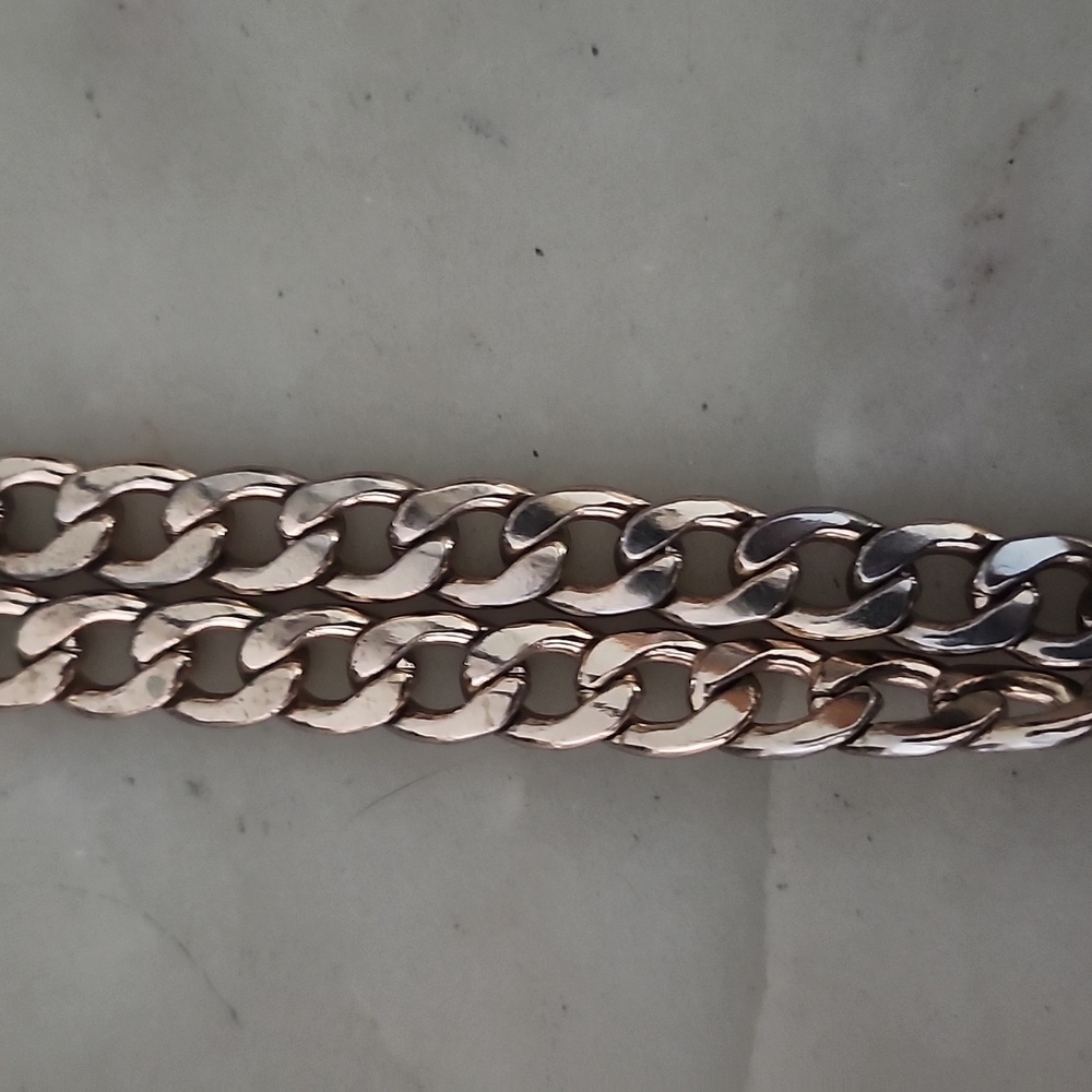 Heart Lock and Key Gold Tone Chain Pendant Necklace - Picture 6 of 16